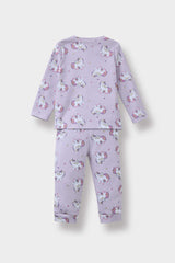 Baby Girl Pajama Set Unicorn Printed Long Sleeve Top and Long Bottoms