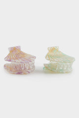 Women 2-Pack Seashell Patterned Latch Buckle