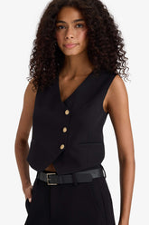 Asymmetric V-Neck Vest
