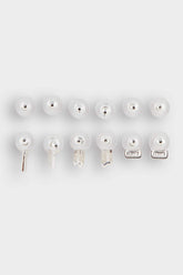 Women 6-Piece Silver Earrings