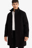Regular Fit Stand Collar Pocketed Zip-Up Lined Cashmere Parka