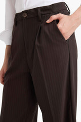 Wide Leg Zip Trousers with Regular Waist and Regular Length