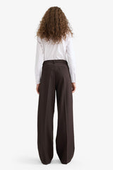 Wide Leg Zip Trousers with Regular Waist and Regular Length