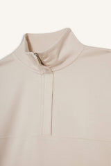Relax Fit Half Turtleneck Zip-Up Modal Sweatshirt