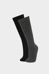 Woman 2 Ptotch Cotton Kneehot