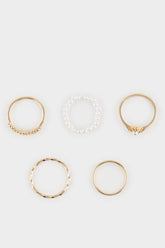 women 5-Piece Gold Ring
