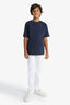 Boys Standard Leg Gabardine White Trousers