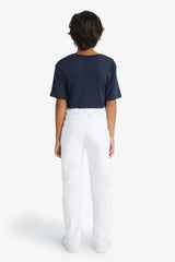 Boys Standard Leg Gabardine White Trousers