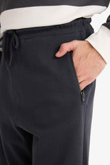 Regular Fit Sweatpants with Drawstring Waist and Straight Leg