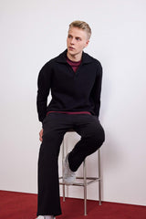 Regular Fit Sweatpants with Drawstring Waist and Straight Leg