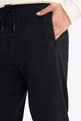 Regular Fit Sweatpants with Drawstring Waist and Straight Leg