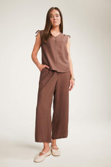 Regular Fit Wide Leg Trousers