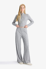 Elastic Waist Flare Fit Wide Leg Sweatpants