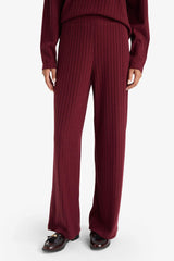 Wide Leg Ribbed Camisole Elastic Waist Trousers