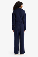 Wide Leg Ribbed Camisole Elastic Waist Trousers