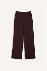 Straight Fit Elastic Waist Wide Leg Trousers