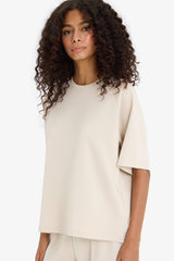 Relax Fit Crew Neck Soft Textured Modal Short Sleeve T-Shirt