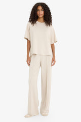 Relax Fit Crew Neck Soft Textured Modal Short Sleeve T-Shirt