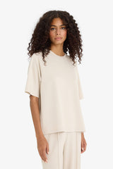 Relax Fit Crew Neck Soft Textured Modal Short Sleeve T-Shirt