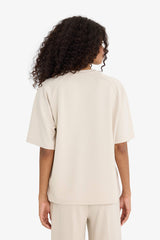 Relax Fit Crew Neck Soft Textured Modal Short Sleeve T-Shirt