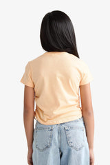 Girls Disney Mickey & Minnie Fitted Crew Neck Short Sleeve T-Shirt