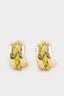 Women's Yellow Rope Detailed Gold Earrings
