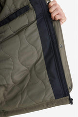 Water Repellent Regular Fit Hooded Print Detailed Zipper Detailed Inner Pocket Coat