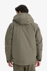Water Repellent Regular Fit Hooded Print Detailed Zipper Detailed Inner Pocket Coat