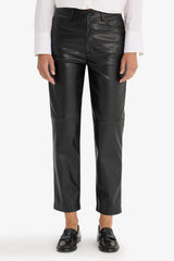 Straight Fit Double Pocket High Waist Midi Trousers