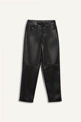 Straight Fit Double Pocket High Waist Midi Trousers