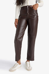 Straight Fit Double Pocket High Waist Midi Trousers