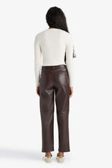 Straight Fit Double Pocket High Waist Midi Trousers