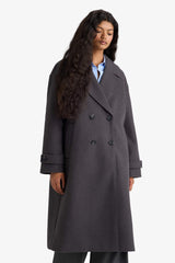 Regular Fit Buttoned Long Cashmere Coat