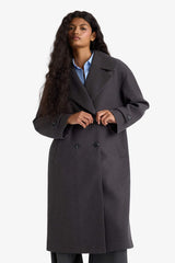 Regular Fit Buttoned Long Cashmere Coat