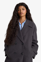 Regular Fit Buttoned Long Cashmere Coat