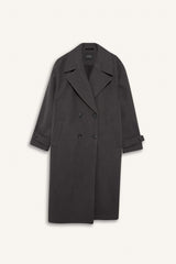 Regular Fit Buttoned Long Cashmere Coat