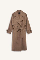 Regular Fit Buttoned Cashmere Long Coat