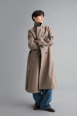 Regular Fit Buttoned Cashmere Long Coat