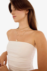 Women's 3-Piece Heart Gold Necklace