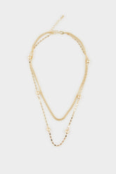 Women's 2-Piece Gold Necklace