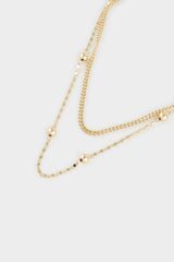 Women's 2-Piece Gold Necklace