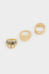 Women 3-Piece Gold Ring