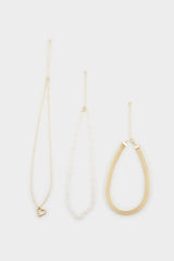 Women's 3-Piece Gold Necklace