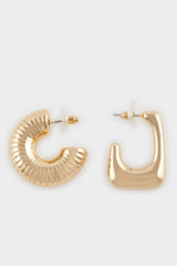 Women 2-Pack Gold Earrings