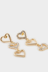 Women's Heart Gold Earrings
