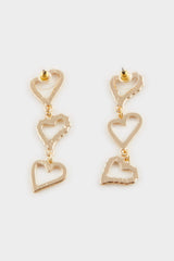 Women's Heart Gold Earrings