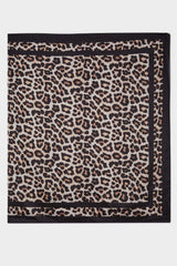 Leopard Patterned Satin Pareo