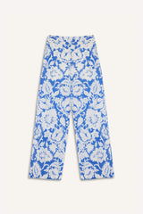 Wide Leg Double Pocket High Waist Voile Trousers