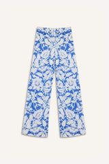 Wide Leg Double Pocket High Waist Voile Trousers