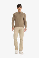 Standard Fit Polo Collar Knitwear Pullover